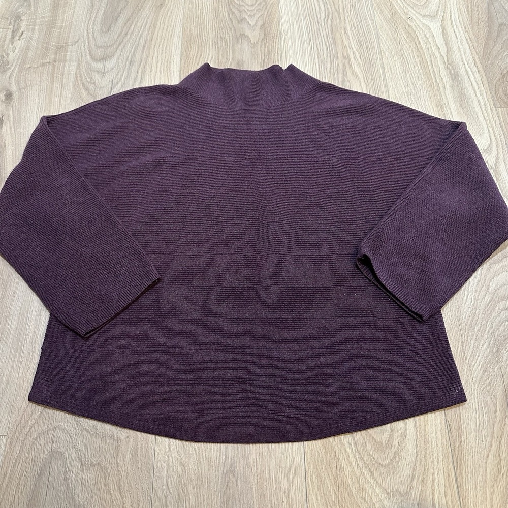 Lululemon Boxy Cotton-Blend Sweater Heathered *Vintage Plum Women's Sz XL/XXL - Picture 9 of 9